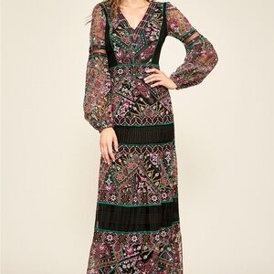 Tadashi Shoji Embroidered Gown